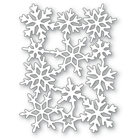 Poppy Stamps - Snowflake Background, Stanssi
