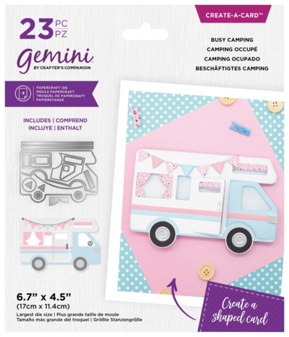 Gemini - Create-a-Card Dies, Busy Camping, Stanssisetti