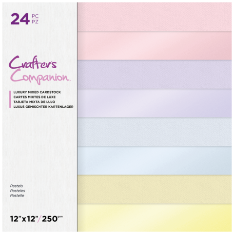Crafter's Companion - Pastels, Luxury Mixed Cardstock 12
