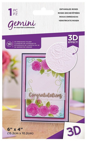 Gemini - 3D Embossing Folder, Entangled Roses
