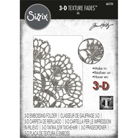 Sizzix - 3D Texture Fades Embossing Folder By Tim Holtz, Kohokuviointitasku, Doily