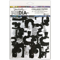 Dina Wakley Media - Collage Tissue Paper, Painted Marks, 20 arkkia