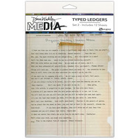 Dina Wakley Media - Typed Ledgers 2, Paperikko