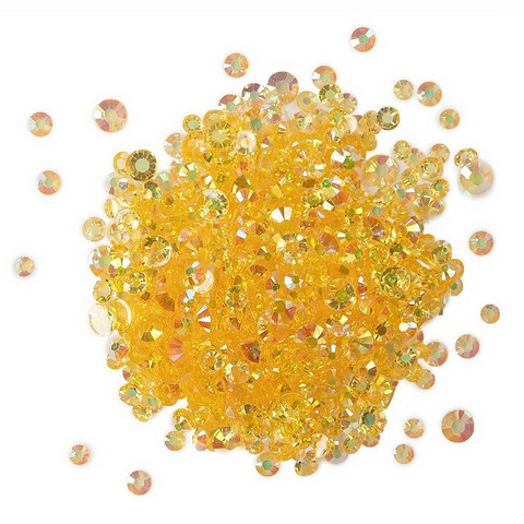 Buttons Galore - Crystalz Clear Flat Back Gems, 10g, Mango