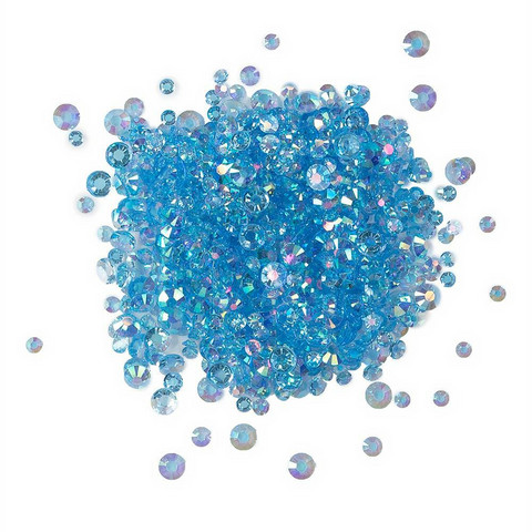 Buttons Galore - Crystalz Clear Flat Back Gems, 10g, Ocean Blue