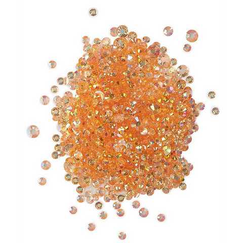 Buttons Galore - Crystalz Clear Flat Back Gems, 10g, Peach