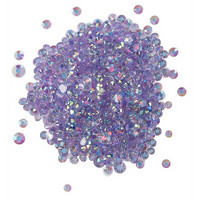 Buttons Galore - Crystalz Clear Flat Back Gems, 10g, Grape