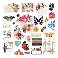 Prima Marketing - Painted Floral, Cardstock Ephemera, 33 osaa