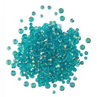 Buttons Galore - Crystalz Clear Flat Back Gems, 10g, Carribbean