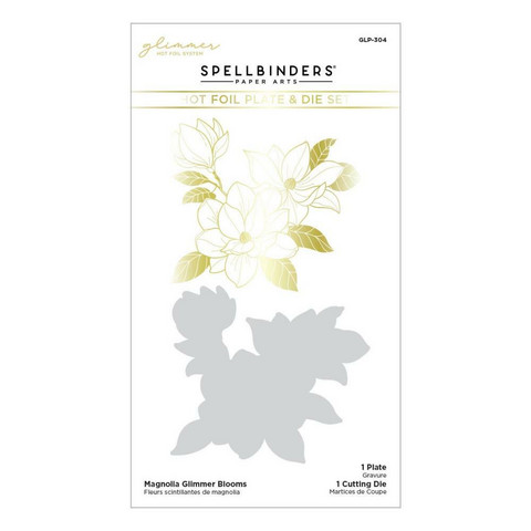 Spellbinders - Glimmer Hot Foil Plate & Die By Yana Smakula, Magnolia Glimmer Blooms