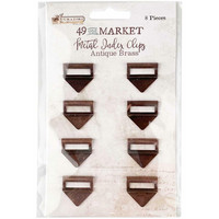 49 And Market - Curators Essential Metal Index Clips, Antique Brass