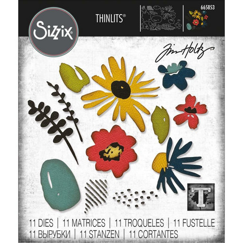 Sizzix - Thinlits Dies By Tim Holtz, Stanssisetti, Modern Floristry