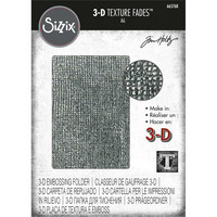 Sizzix - 3D Texture Fades Embossing Folder By Tim Holtz, Kohokuviointitasku, WovenLeather