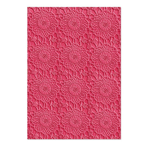 Sizzix - 3D Textured Impressions Embossing Folder By Eileen Hull, Kohokuviointitasku, Crochet Mandala