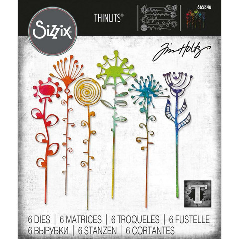 Sizzix - Thinlits Dies By Tim Holtz, Stanssisetti, Artsy Stems
