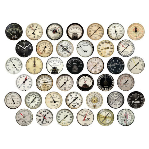 Tim Holtz - Idea-Ology Gauge Dials, 39 kpl
