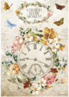 Stamperia - Garden of Promises, Rice Paper, A4, Cherish Every Moment Clock