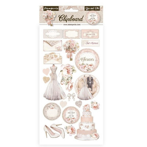 Stamperia - You and Me, Chipboard
