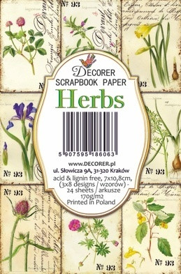 Decorer - Herbs, Korttikuvia, 24 osaa