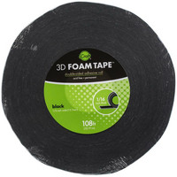 iCraft - 3D Foam Tape Jumbo Roll, Kaksipuoleinen teippi, Musta