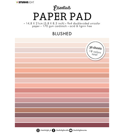 Studio Light - Paper Pad Blushed Essentials nr.52, A5, Paperikko