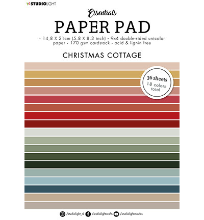 Studio Light - Paper Pad Christmas Cottage Essentials nr.53, A5, Paperikko