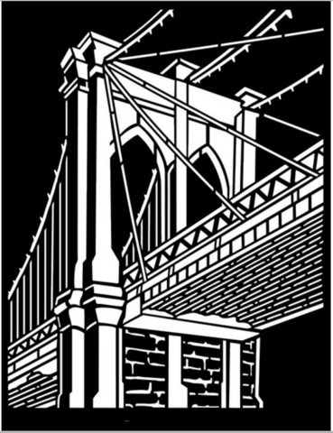 Stamperia - Sir Vagabond Aviator, Sapluuna, 20x25cm, Brooklyn Bridge