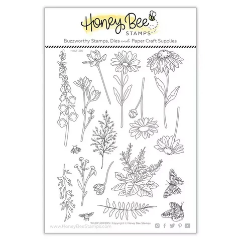 Honey Bee Stamps - Wildflowers, Leimasetti