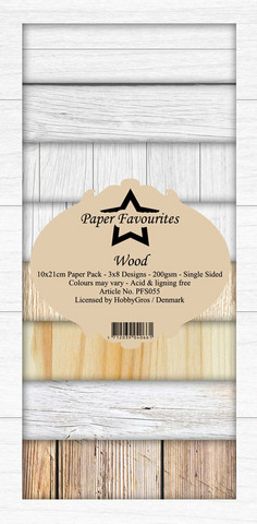 Paper Favourites - Wood, Slim Paper Pack, Paperikko