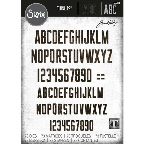 Sizzix - Thinlits Dies By Tim Holtz, Alphanumeric Theory, Stanssisetti