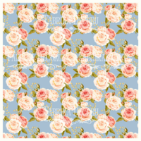 Fabrika Decoru - Roses on Blue, Vellum, 11,5