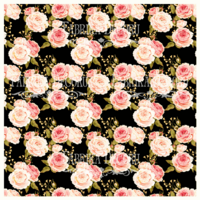 Fabrika Decoru - Roses on Black, Vellum, 11,5