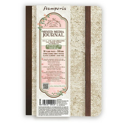 Stamperia - Create Happiness A6 Mixed Media Plain Paper Journal