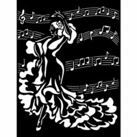 Stamperia - Desire Dancer, 20x25cm, Sapluuna