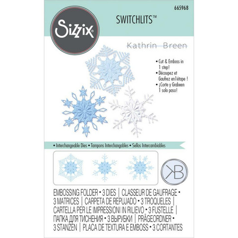 Sizzix - Switchlits, Winter Snowflakes, Stanssaava kohokuviointitasku