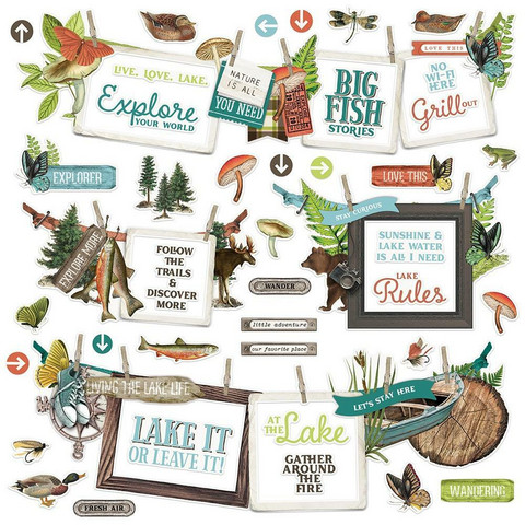 Simple Stories - Simple Vintage Lakeside Cardstock Stickers, 12