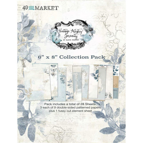 49 And Market - Vintage Artistry Serenity, Paperikko 6''x8'', 28sivua