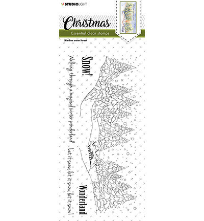 Studio Light - Christmas Slimline Snow Forest Essentials, Leimasetti