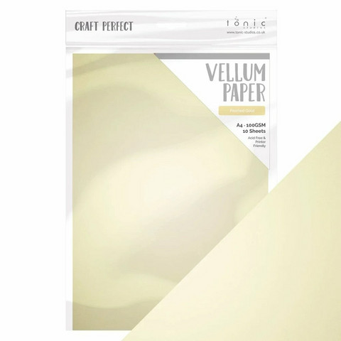 Tonic - Vellum, Pearled Gold, 10 arkkia