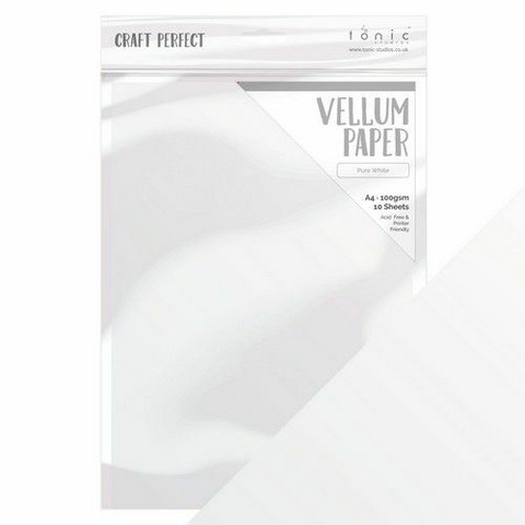 Tonic - Vellum, A4, 10 arkkia, Pure White