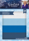 Crafter's Companion - Winter's Sparkle, Luxury Linen Card Pad A4, Paperikko