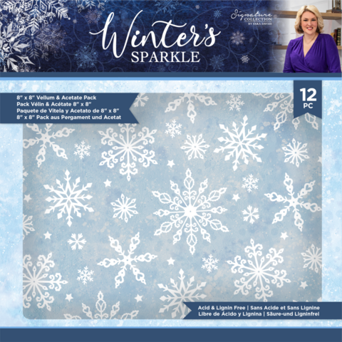 Crafter`s Companion - Winter's Sparkle, Vellum & Acetate Pad, 8