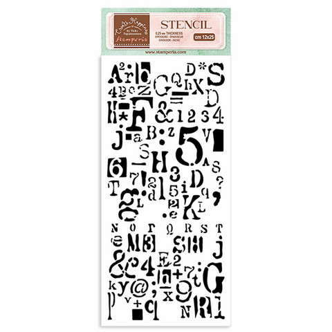 Stamperia - Create Happiness Letter and Number,  12x25cm, Sapluuna