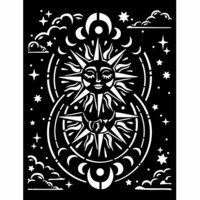 Stamperia - Cosmos Infinity Sun, 20x25cm, Sapluuna