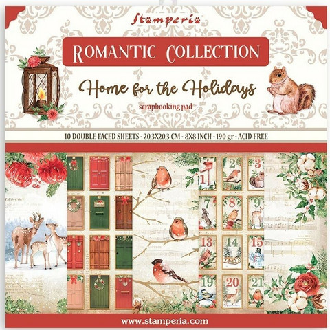Stamperia - Romantic Home for the Holidays, Paper Pack 8