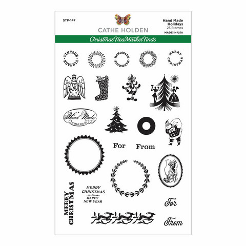 Spellbinders - Cathe Holden Christmas Fleamarket Finds, Hand Made Holidays, Leimasetti