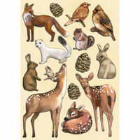 Stamperia - Romantic Cozy Winter Animals, Wooden Shapes A5