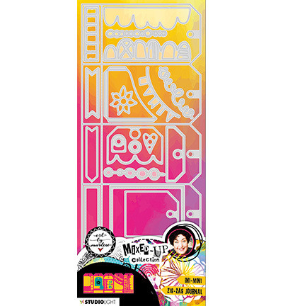 Art By Marlene - Mixed-Up Collection Cut & Emboss Dies Ini-Mini Zig-Zag Journal, Stanssisetti