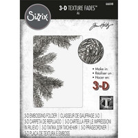 Sizzix - 3D Embossing Folder By Tim Holtz, Pine Branches, Kohokuviointitasku