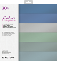 Crafter's Companion - Frosted Blues Pearlescent Cardstock, 12